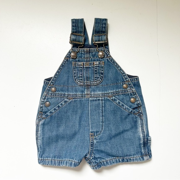 GAP Other - Vintage Baby GAP Blue Lined Denim Overall Shorts Beach Vacation Summer Spring